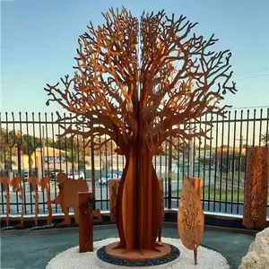 Tree Metal Wall Art Decor Metal Art Custom Corten Steel Art Sculpture Modern