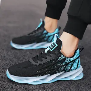 2019 neue modell stricken schwarz lauf turnschuhe großhandel günstige männer sport schuhe