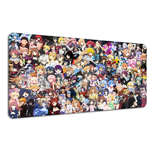 Alfombrilla de Ratón Grande para Juegos con Diseño de Chicas Anime Rojas y Negras, Base de Goma Antideslizante, Estilo Academia Oscura, para Oficina y Estudio - Product Image 2