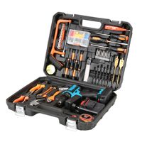 Ensemble de perceuse électrique à percussion de 124 pièces, boîte à outils, utilisation en construction, kit combiné d'outils électriques, batterie au lithium, plastique dur, OEM