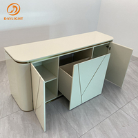 Buffet moderne noir, armoire de service, armoire de salle à manger, armoire de cuisine, console