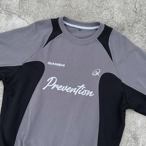 Sweatshirts à capuche en patchwork personnalisés de créateur, streetwear, coton, surdimensionné, sweat-shirt brodé en molleton français, sweat-shirt à col rond - Product Image 3