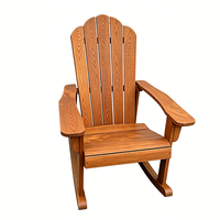 Chaise à bascule Adirondack en plastique imitation bois pour jardin et terrasse