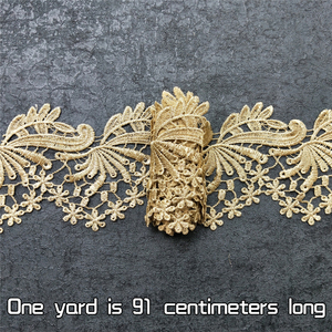 Nhà Máy Bán Buôn Chất Lượng Cao May Long Lanh Vàng Bạc Kim Loại Sợi Trang Trí Thêu Ren Trim Cho May Mặc - Product Image 2