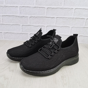 Mocasines de Moda con Parte Superior de Malla Transpirable y Ligera para Hombre, Zapatos para Caminar de Otoño en Color Negro - Product Image 3