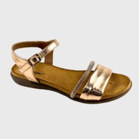 Sandales plates d'extérieur à double bride avec strass, confortables, à boucle de cheville réglable, semelle intérieure en daim souple antidérapante, sandales décontractées d'été