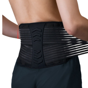Cinturón de Soporte Lumbar Elástico Negro de Spandex con Doble Compresión para Adultos, Entrenamiento Físico - Product Image 2