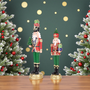 Redeco Wholesale Paire de <span class=keywords><strong>Casse</strong></span>-Noisettes Festifs en Résine, Design Rouge et Doré, Figurines de Soldats, Ensemble de Présentation pour Entrée, Produit à Fort Potentiel de Margaine - Product Image 4