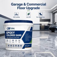 Peinture époxy auto-nivelante à séchage rapide DM Brand Shandong, à faible teneur en COV, effet marbre, pour sols en sable coloré, pour entrepôts (vente en gros)