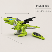 Jouet dinosaure robot en plastique électrique avec télécommande, marche programmable, effets lumineux et sonores