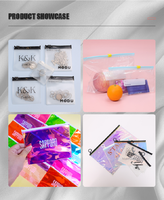 Sacs à fermeture éclair en EVA avec logo personnalisé, pochettes en plastique mat pour bijoux, montres, lunettes, accessoires, emballage