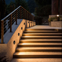 Lampe d'escalier LED ronde moderne GONSU, applique murale pour couloir et chambre, éclairage encastré avec capteur de mouvement, étanche IP65