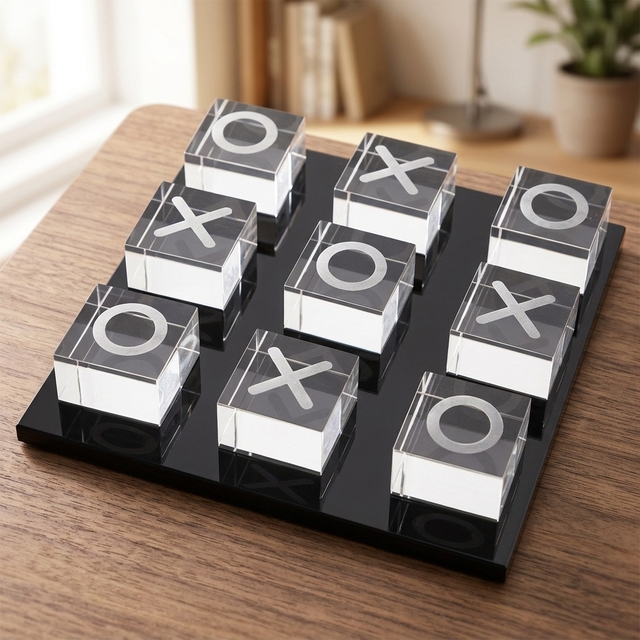 Customized Modern Transparent Acrylic Chessboard Display XO Home Chess with Easy Assembly