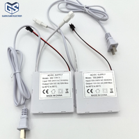 Interrupteur à capteur miroir DC12V 12W, variateur tactile double bouton, trois couleurs avec fonction anti-buée pour éclairage LED intelligent de salle de bain