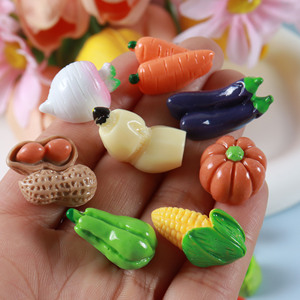 Serie de verduras en miniatura, juguetes de comida de simulación, accesorios de resina de pegamento en crema DIY para fundas de teléfono, hebillas para llaves, fabricación de joyas para el cabello - Product Image 5