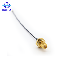 Rangkaian Kabel RF SMA Kompatibel Hotten I-P-EX, Kabel Koaksial Mikro 1.37mm 50 Ohm, Rangkaian Kabel RF SMA