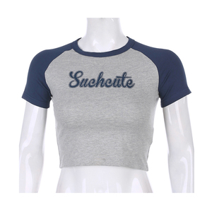 Camiseta de Manga corta mujer เสื้อออกกำลั<span class=keywords><strong>ง</strong></span>กายแขนยาวสำหรับผู้หญิงเสื้อยืดลำลอ<span class=keywords><strong>ง</strong></span> - Product Image 1