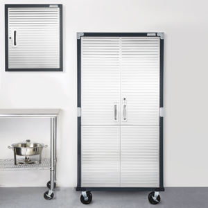 Armario <span class=keywords><strong>de</strong></span> Almacenamiento Metálico Convertible con Cerradura, <span class=keywords><strong>de</strong></span> Acero Sólido UltraHD Moderno, Serie Seville Classics, con Estante Ajustable <span class=keywords><strong>de</strong></span> 24 Pulgadas - Product Image 6