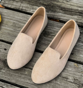 Zapatillas de Ballet con Punta Redonda en Ante Sintético Verde, Suela de Goma, para Todas las Temporadas - Product Image 5