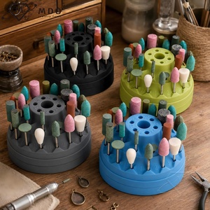 360 °   Caja <span class=keywords><strong>de</strong></span> Almacenamiento para Herramientas Rotatorias, 31 Orificios, Caja para Fresas Dentales, Organizador <span class=keywords><strong>de</strong></span> Brocas, Caja <span class=keywords><strong>de</strong></span> Almacenamiento para Herramientas <span class=keywords><strong>de</strong></span> Joyería - Product Image 6