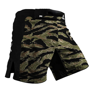 Conjunto de Ropa Deportiva para MMA de 3 Piezas/Set Rashguard Camiseta+Pantalones Cortos Traje de <span class=keywords><strong>Muay</strong></span> <span class=keywords><strong>Thai</strong></span> BJJ Kickboxing para Hombres Ropa de Entrenamiento para Competición en Gimnasio Artes Marciales - Product Image 3