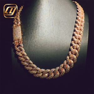 Cadena Cubana Miami de Plata de Ley 925 con Diamantes de Moissanita VVS, Joyería Fina, Estilo Hip Hop - Product Image 3