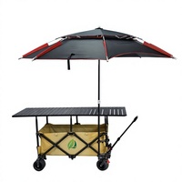 Chariot de camping pliable en tissu épais, type de table réglable et pliable, pour extérieur et événements, vente en gros