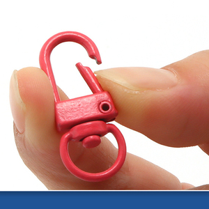 Mùa Xuân khóa có thể mở ra hình chữ nhật Carabiner <span class=keywords><strong>Keychain</strong></span> Túi Clip Clasp kim loại hình bầu dục vòng hình chữ nhật móc khóa - Product Image 2