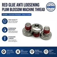 Sekrup Mesin Kepala Torx Anti Getaran dengan Pengunci Ulir Nilon Merah yang Sudah Diaplikasikan