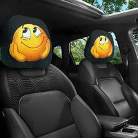 Housse de repose-tête de voiture amusante, style tortue de dessin animé, protège-tête, housse de coussin de siège de voiture, taie d'oreiller pour appuie-tête