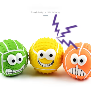 Chewing Latex <b>Ball</b> <b>Dog</b> Toy Squeaky Eco-Friendly Durable Cartoon Design Dental Health Bite Resistant - Product Image 6