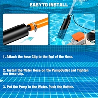 Pompe à eau submersible sans fil pour batterie Dewalt 20V MAX, pompe de transfert portable 635GPH pour jardin, étang, camping
