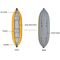 Kayak gonflable pliable léger d'usine pour adultes, camping en plein air, rafting, chasse, bateau de survie d'urgence