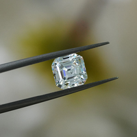 Moissanite synthétique Starsgem taille Asscher 3*3mm - 10*10mm DEF VS VVS pour bijoux