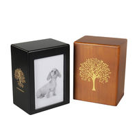 Urna Funeraria Ecológica Biodegradable de Madera de Paulownia ZHIHE para Perros y Gatos - Forma Cuadrada, Base Extraíble, Personalizable