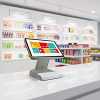 Sistema POS Android Windows con Pantalla LED de 15.6 Pulgadas, Caja Registradora Modelo S08, 1 Año de Garantía, Intel I5