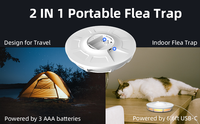 Mosalogic 2024 Nouveau Piège à Puces d'Intérieur Lumière UV LED Chaude Tue-Mouches Piège Physique Anti-Puces pour Maison et Animaux Domestiques