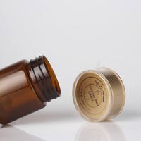 Bouteille de médicaments DINGNA 150cc en PET à double couvercle cylindrique, sérigraphiée, pour pilules, capsules, comprimés et confiseries solides