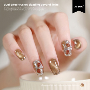 JTING Gel Holográfico con Destellos Efecto Ojo de Gato, 24 Colores, Gel Magnético con Purpurina de Diamante, Set de Esmalte de Uñas, Libre de HEMA, TPO y TMPTA, para Arte de Uñas - Product Image 2