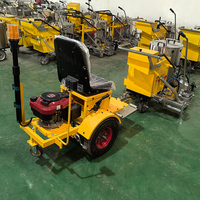 Machine de marquage routier manuelle améliorée 110 kg avec réservoir de 100 kg et localisateur de ligne droite pour autoroute et parking