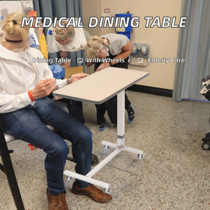 Mesa de Comedor Médica Moderna Multifuncional con Ruedas de Plástico - Mesa Auxiliar para Cuidado de Ancianos en Hospitales - Product Image 2