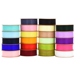 Impression personnalisée Nœud Décoration Fleur Emballage Parfum Bouteille Gâteau Emballage Organza Couleur Unie Fil Transparent Ruban Pour Paquet Cadeau - Product Image 5