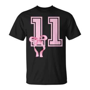 Camiseta estética con lazo rosa para niña de 11 años - Product Image 1