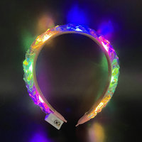 Nicro Usine En Gros Festival Costume LED Light up Couronne Neno Party Favors Rougeoyant Bandeau Lumineux Paillettes Cheveux Accessoires