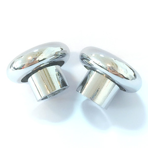 Chrome Plated ABS Round Furniture <b>Knob</b> Drawer Pull Modern Design Durable Handle <b>Cupboard</b> Use - Product Image 1