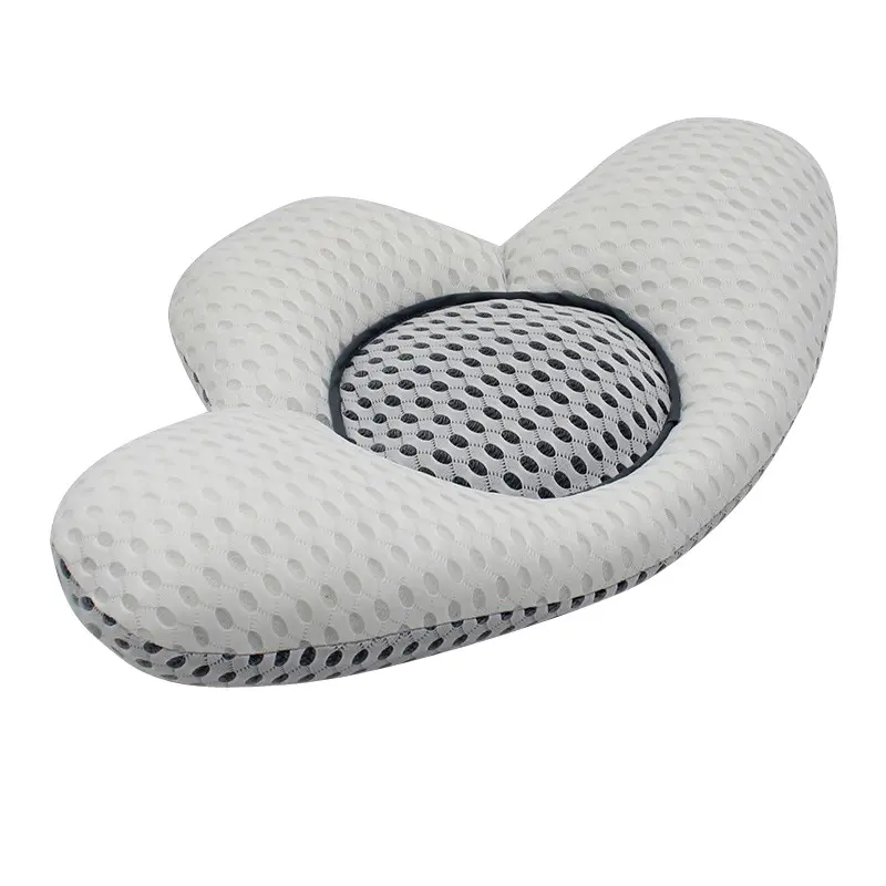 3D Waist Pillows Comfortable Cervical Pillows PP Cotton and Buckwheat Shell Neck Pillow Lumbar Support with Detachable