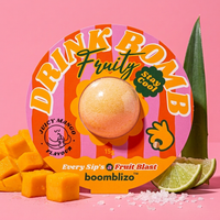 Non-Alcoholic Fruity Drink Bomb with Edible Glitter Mocktail Mix Instant Drink Powder Dissolvable Beverage Cube Custom Logo