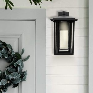 Lámpara de Pared <span class=keywords><strong>Exterior</strong></span> LED Cuadrada Decorativa <span class=keywords><strong>para</strong></span> Porche con Sensor Fotoeléctrico Automático de Encendido/Apagado y Diseño de Vidrio Texturizado - Product Image 4