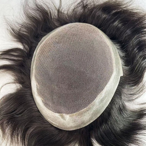 ท็อปเปอร์ผมผู้ชายแบบลูกไม้ รุ่นใหม่จากออสเตรเลีย ทรงผมลอนธรรมชาติ คุณภาพดี ตัดเย็บด้วยมือ ใช้ผมแท้จากอินเดีย # 1B - Product Image 3