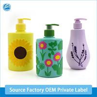 Bouteilles PET de haute qualité en gros, marque privée, 300ml/500ml, pour savon liquide, désinfectant pour les mains, gel douche, avec pompe pulvérisatrice, OEM ODM
